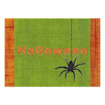 Halloween Spider Orange Green Sparkly Glitter Custom Announcement