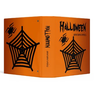 Halloween Spider &amp; Web Scrapbook/Photo Album 3 Ring Binders