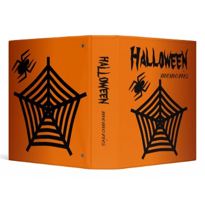 Halloween Spider & Web Scrapbook/Photo Album 3 ring binders
