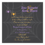 Halloween Spider Wedding Invitation
