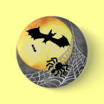 HALLOWEEN SPIDERS & BATS Button