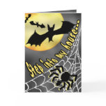HALLOWEEN SPIDERS & BATS Invitation cards