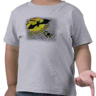 HALLOWEEN SPIDERS & BATS Kids Tee shirt