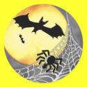 HALLOWEEN SPIDERS & BATS Stickers