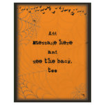 Halloween Spiderwebs &amp; Bats Scene Silhouette Flyers