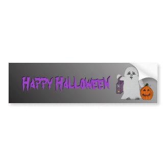 Halloween Spooky Ghost Bumper Sticker bumpersticker