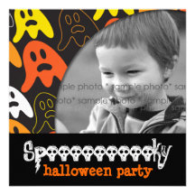 Halloween Spooky Ghosts Fun Holiday Party Invite