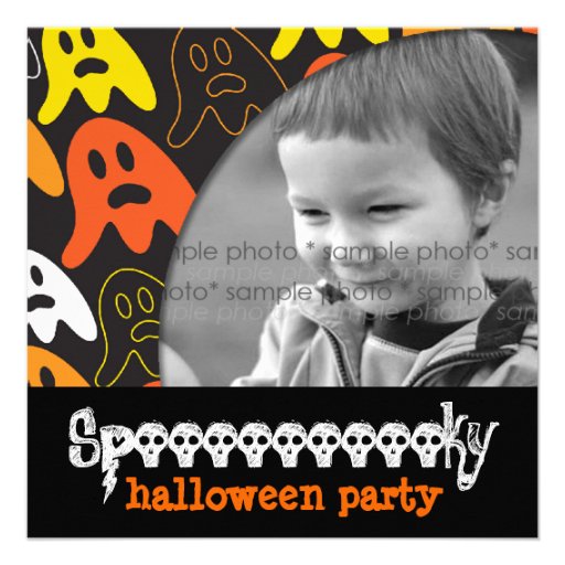 Halloween Spooky Ghosts Fun Holiday Party Invite