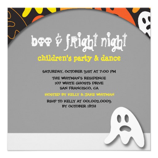 Halloween Spooky Ghosts Fun Holiday Party Invite
