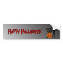 Halloween Spooky Kitty Bumper Sticker bumper stickers