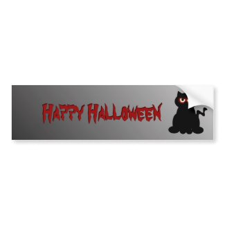 Halloween Spooky Kitty Bumper Sticker bumpersticker