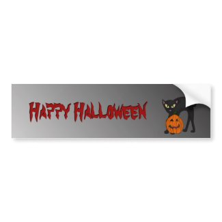 Halloween Spooky Kitty Bumper Sticker bumpersticker