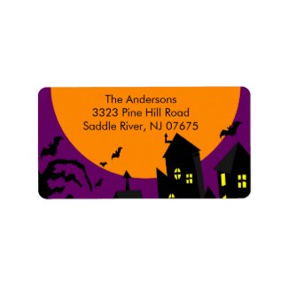 Halloween Spooky Night Return Address Label label