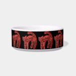 Halloween Spooky Orange Cat Pet Bowl