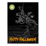 Halloween Spooky Tree Poster