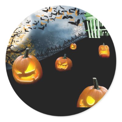 Halloween Round Stickers