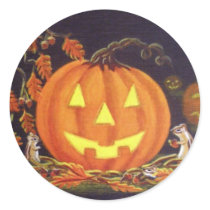 Halloween Sticker Chipmunks,Jack-O-Lanterns