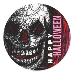 Halloween Sticker Skull Smile Pink sticker