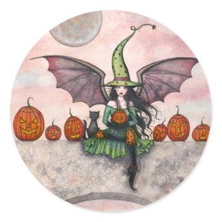 Halloween Stickers Witch Cat Pumpkins sticker
