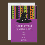 Halloween Stripes Halloween Party Invitation invitations