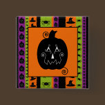 Halloween Stripes Jack O'Lantern Button buttons