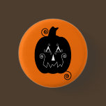 Halloween Stripes Jack O'Lantern Button buttons