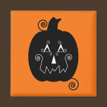 Halloween Stripes Jack O'Lantern Hat Magnet magnets
