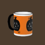 Halloween Stripes Jack O'Lantern Mug mugs