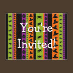 Halloween Stripes Jack O'Lantern Postcard postcards