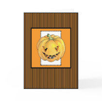Halloween Stripes Orange Card
