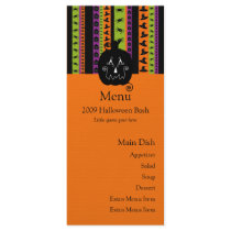 Halloween Stripes Pumpkin Menu Card rack cards by 13BlackCatsDesigns Halloween Stripes Pumpkin Menu Card rack cards