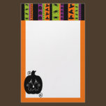 Halloween Stripes Pumpkin Stationery stationery