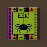 Halloween Stripes Spider Button buttons