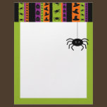 Halloween Stripes Spider Letterhead letterhead