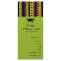 Halloween Stripes Spider Menu Card rack cards by 13BlackCatsDesigns Halloween Stripes Spider Menu Card rack cards