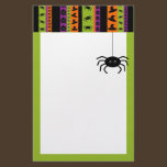 Halloween Stripes Spider Stationery stationery