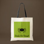 Halloween Stripes Spider Trick Or Treat Bag