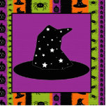 Halloween Stripes Witch Hat Ornament photo sculptures