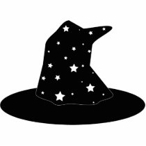 Halloween Stripes Witch Hat Ornament photo sculptures