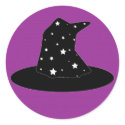 Halloween Stripes Witch Hat Sticker