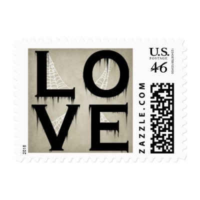 Halloween Style Love Postage Stamps by oph3lia