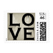 Halloween Style Love Postage Stamps stamp