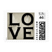 Halloween Style Love Postage Stamps
