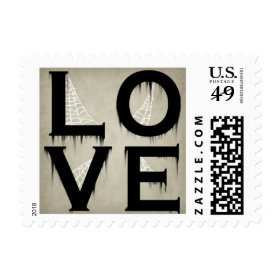 Halloween Style Love Postage Stamps