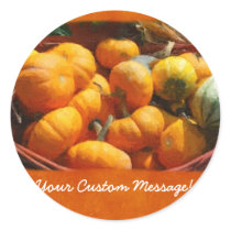 Halloween Thanksgiving Harvest 4 Round Stickers