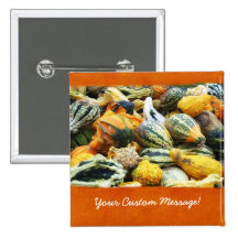 Halloween Thanksgiving Harvest 5 Pinback Buttons