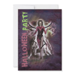 Halloween theme sexy devil comic template invites