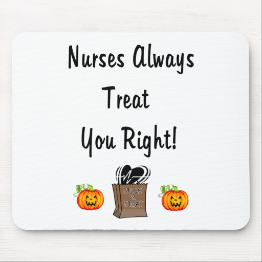 Halloween Treat For Nurses Mouse Pads