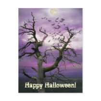 Halloween Tree Post Card