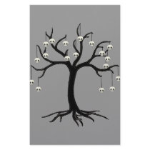 Halloween Tree with Cute Skull Ornaments stationery by HalloweenSpirit Halloween Tree with Cute Skull Ornaments stationery